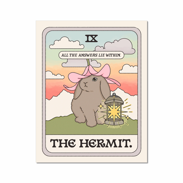 The Hermit Tarot Card Art Print