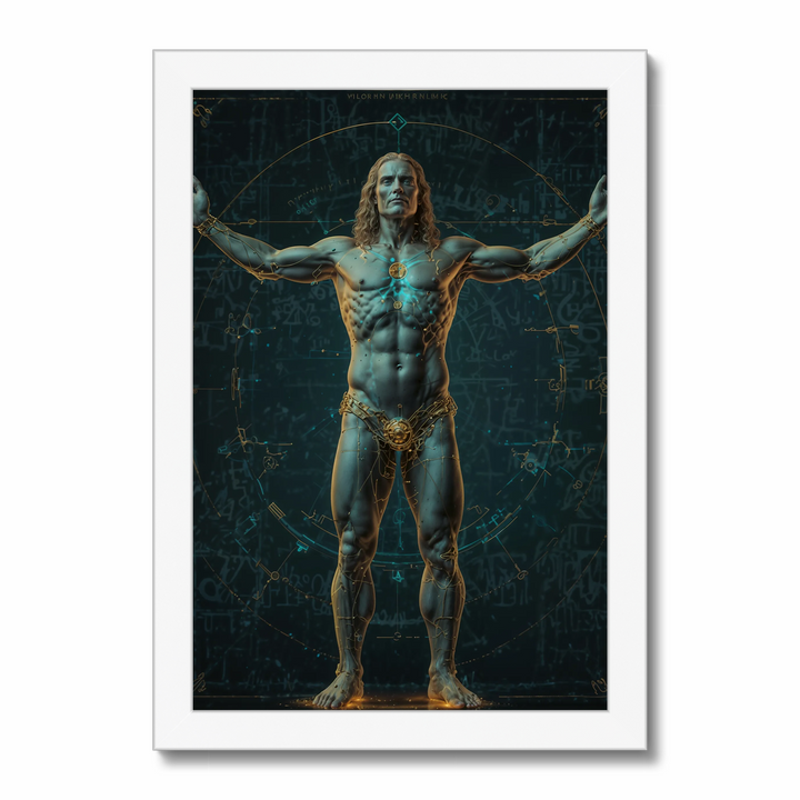 Poster. Leonardo da Vinci's iconic Vitruvian Man 001