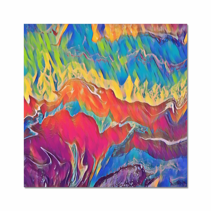 Colorburst - Vibrant Explosion of Blues, Purples, Pinks, and Yellow