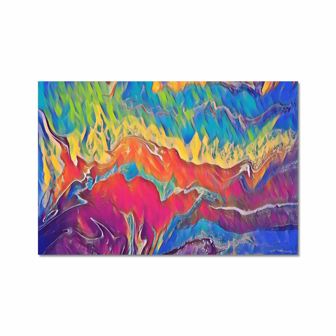 Colorburst - Vibrant Explosion of Blues, Purples, Pinks, and Yellow