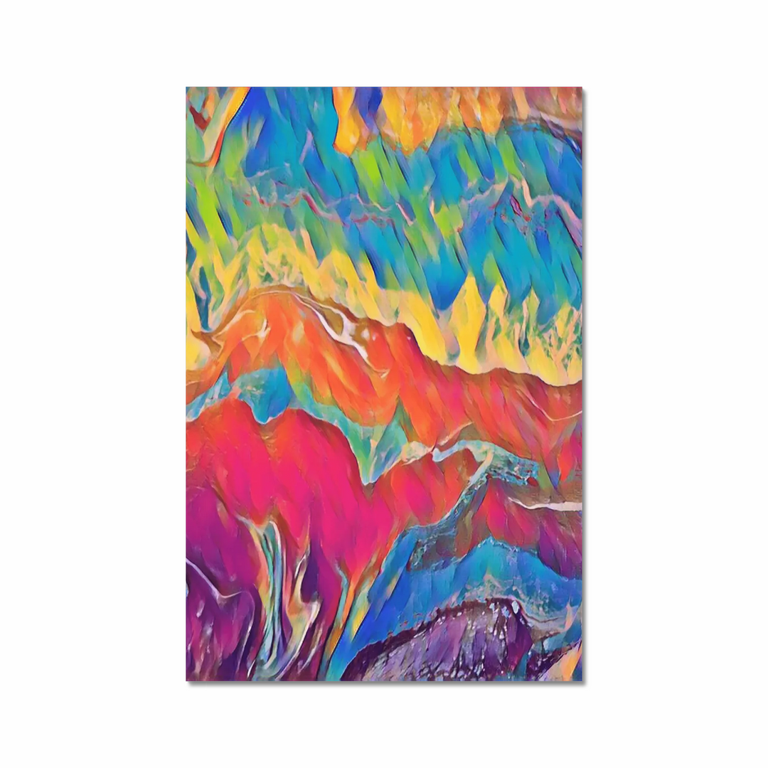 Colorburst - Vibrant Explosion of Blues, Purples, Pinks, and Yellow