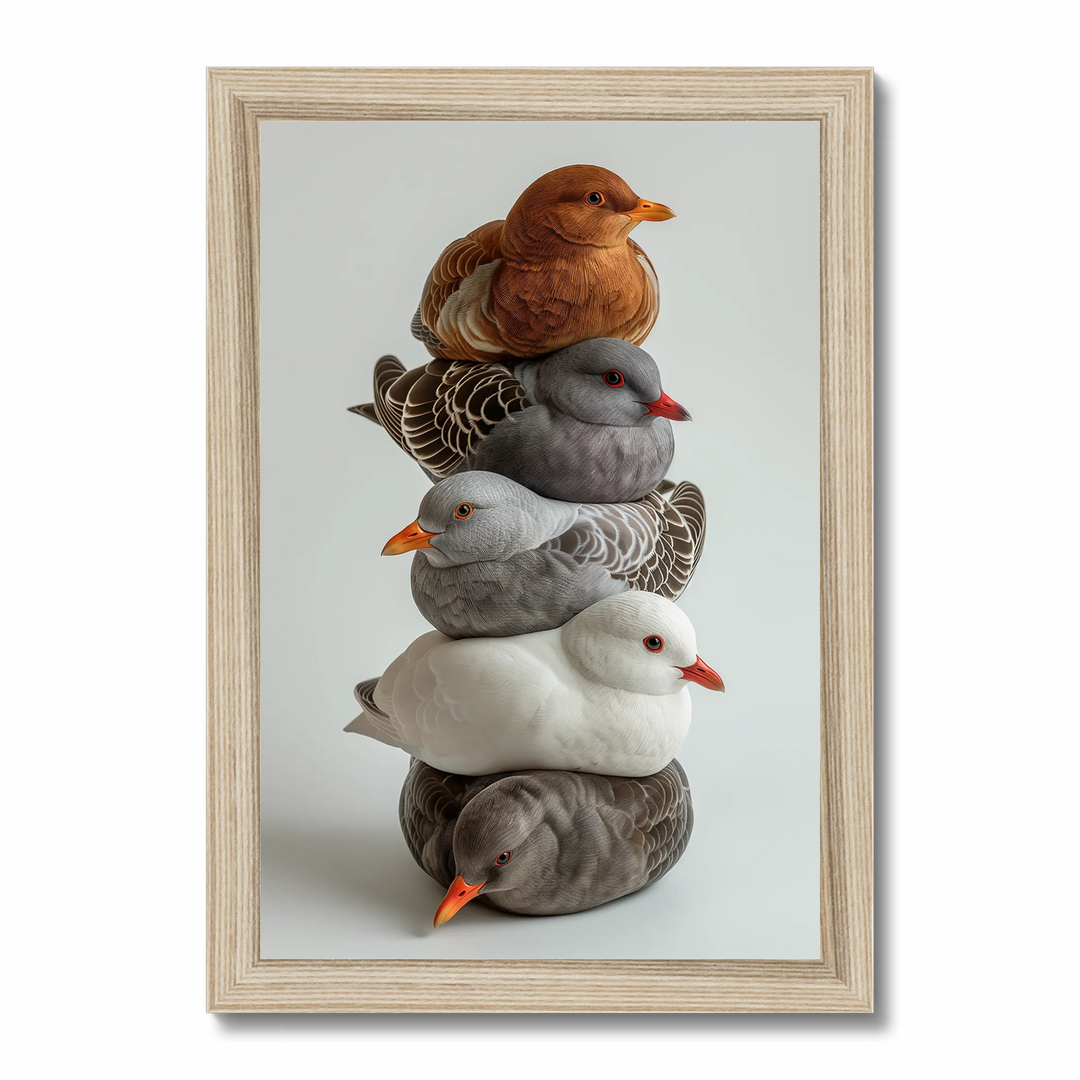 Birds of a Feather Pile No.01 Art Print