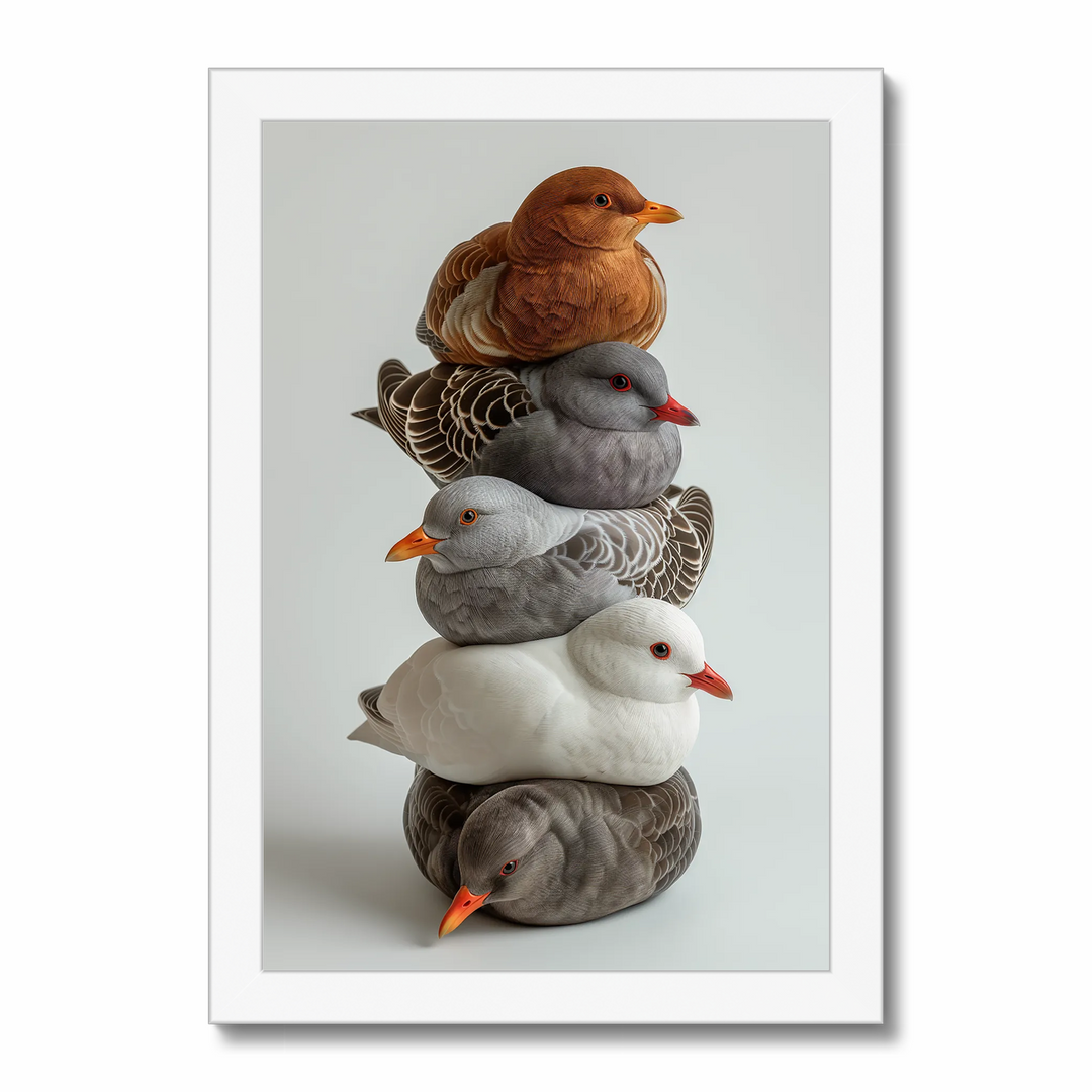 Birds of a Feather Pile No.01 Art Print