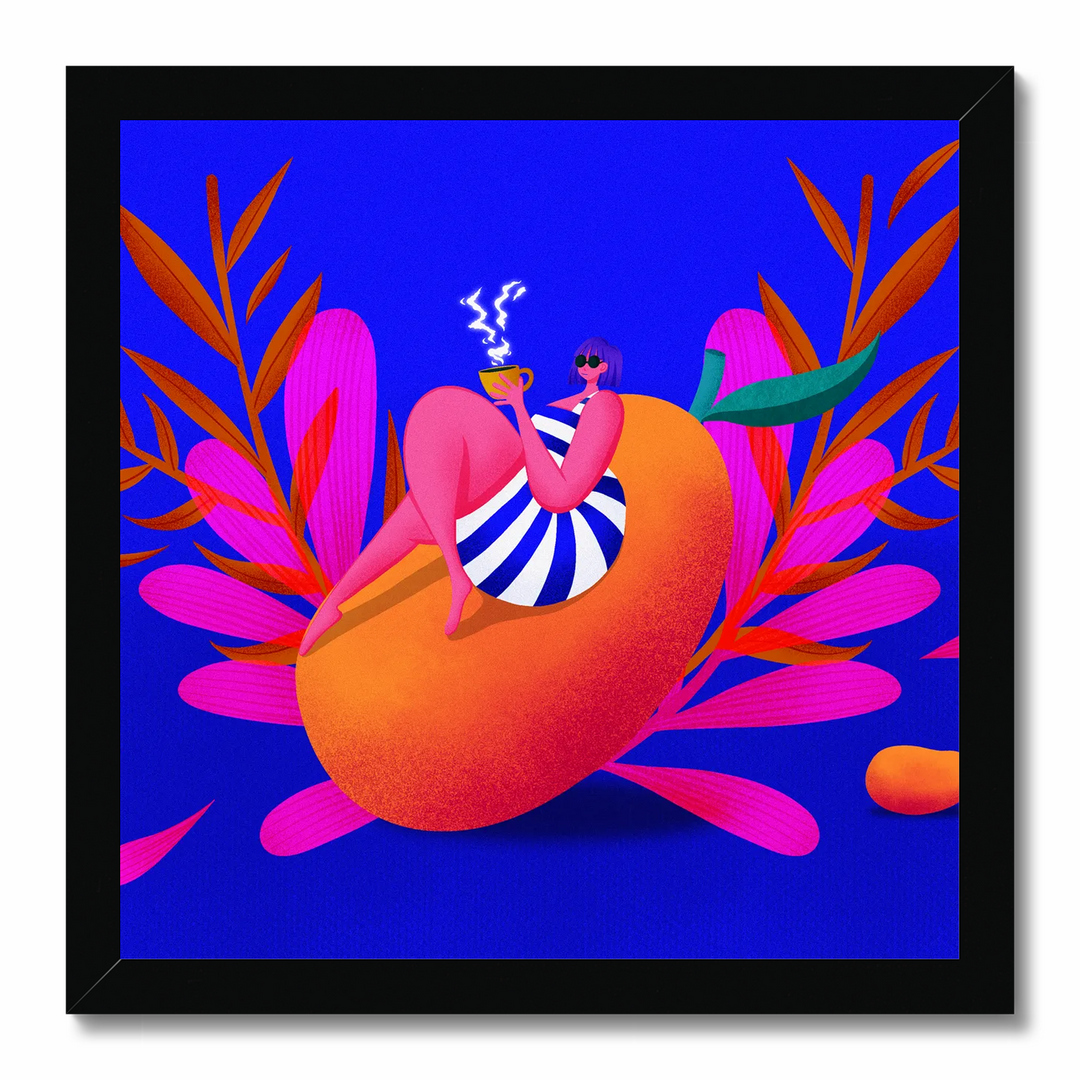 Chilling on Mangoes Art Print