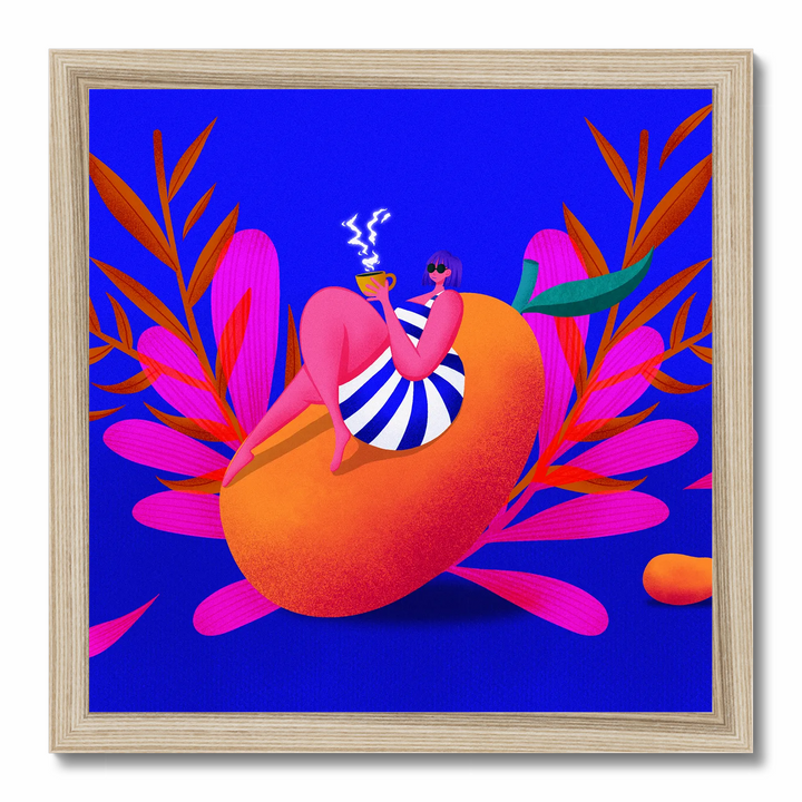 Chilling on Mangoes Art Print