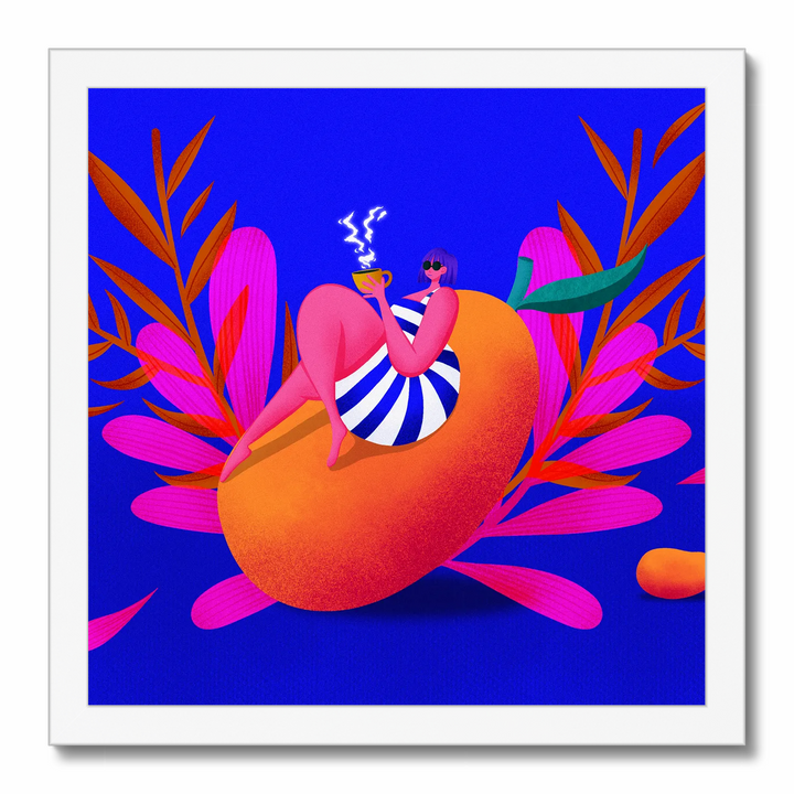 Chilling on Mangoes Art Print