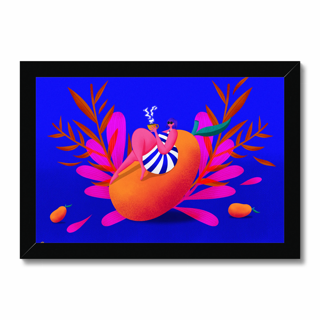 Chilling on Mangoes Art Print