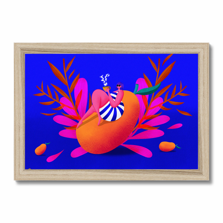 Chilling on Mangoes Art Print