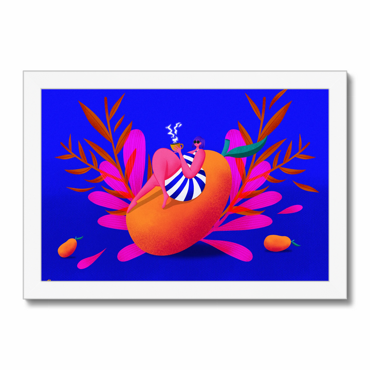 Chilling on Mangoes Art Print