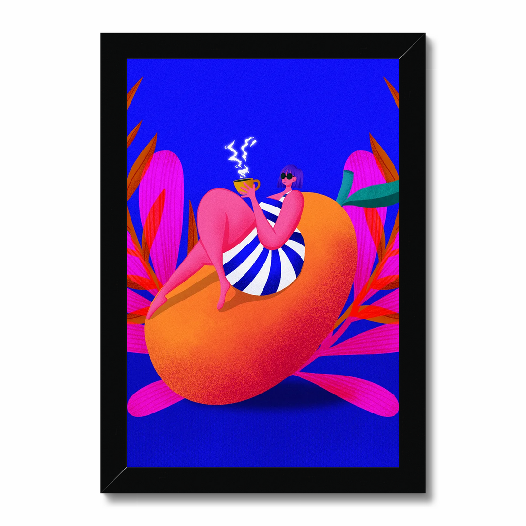 Chilling on Mangoes Art Print