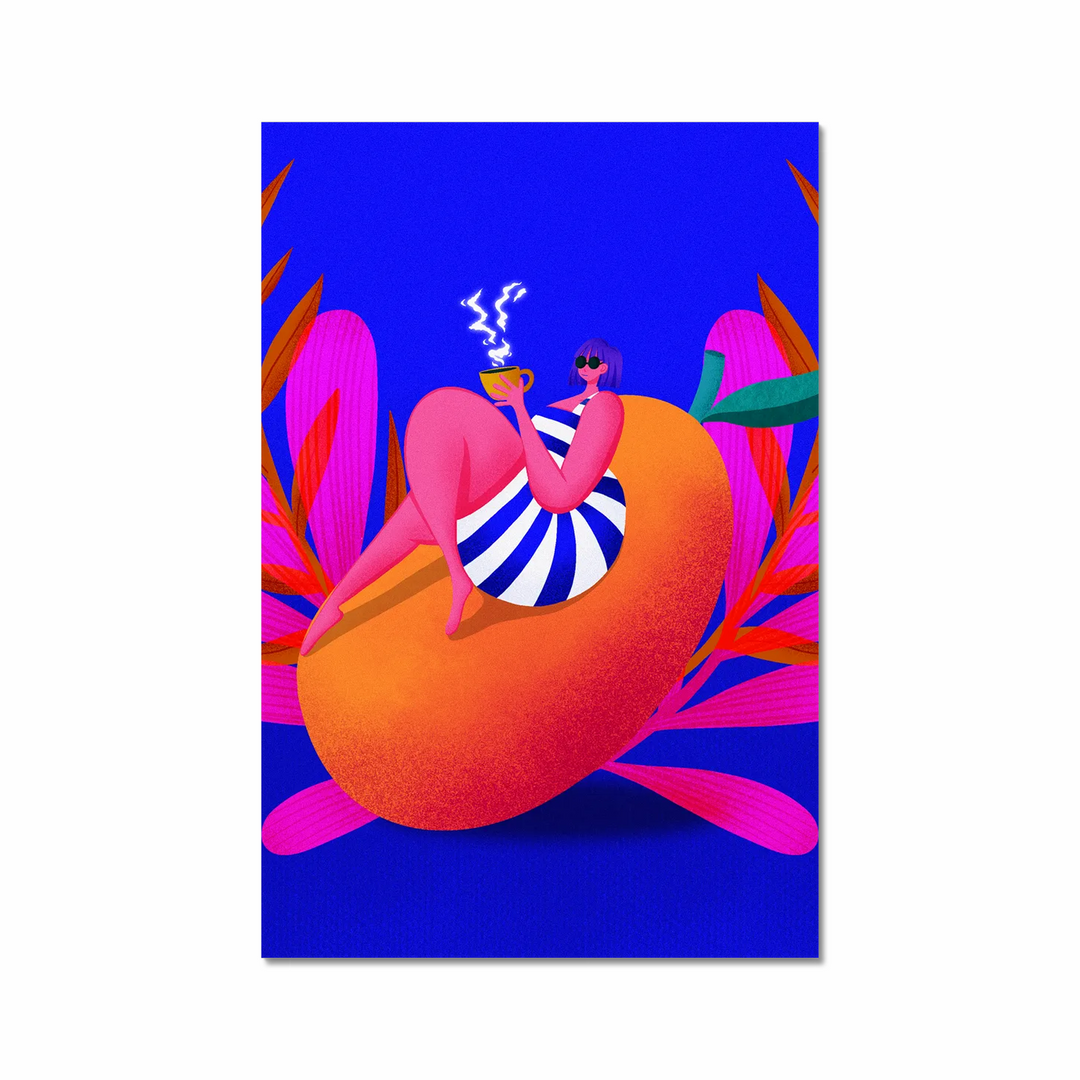 Chilling on Mangoes Art Print