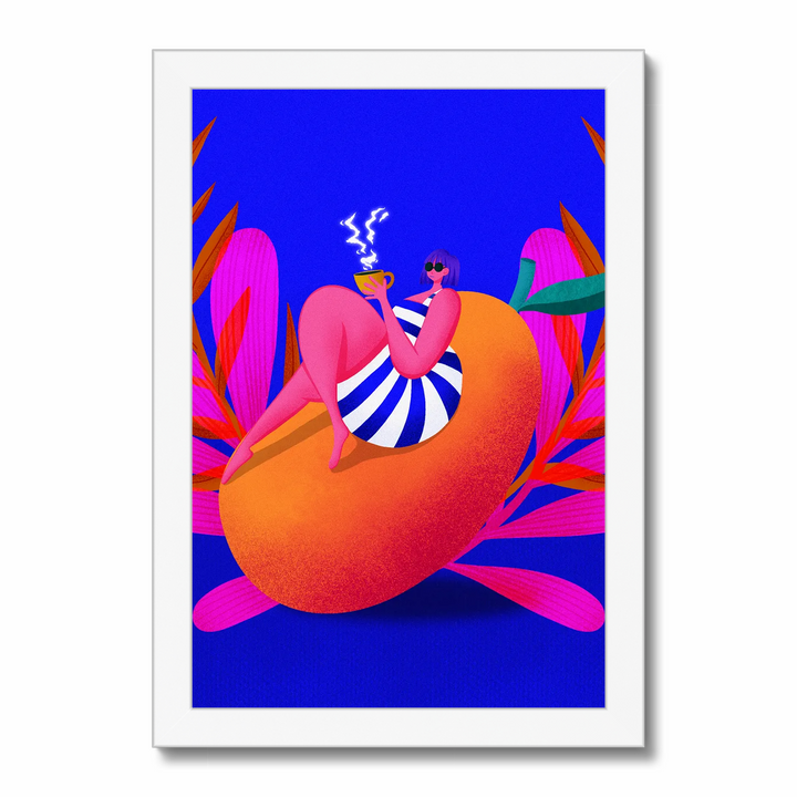 Chilling on Mangoes Art Print