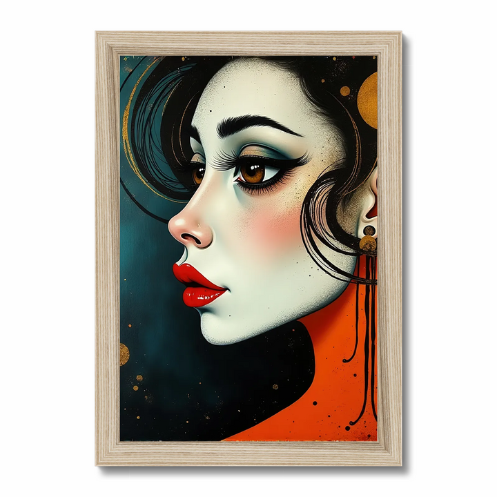 Woman with Red Lips