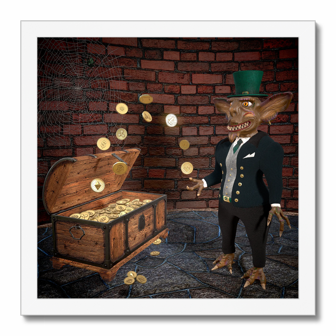 Gremlin crypto banker 3D art (poster)