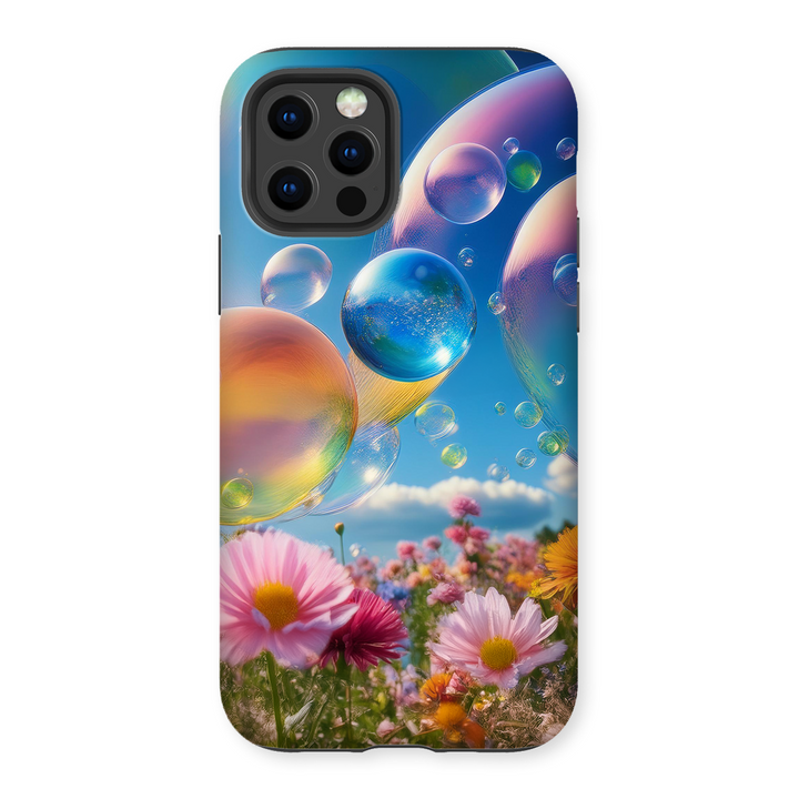 Phone Case Bubbles and Flowers