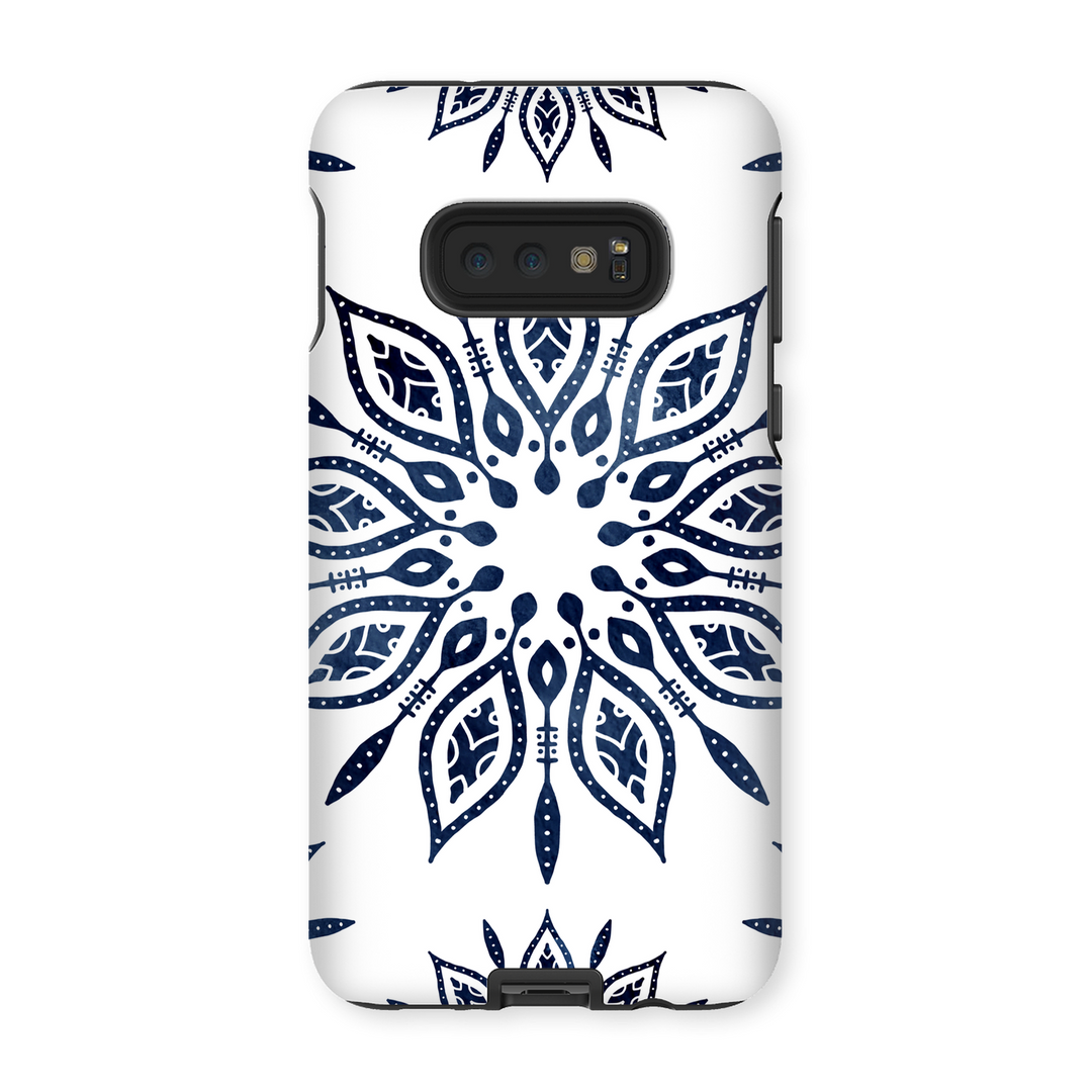 Indigo Mandala on White