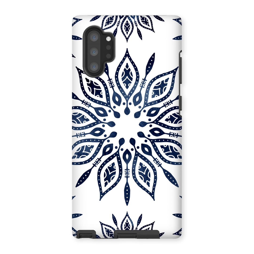 Indigo Mandala on White