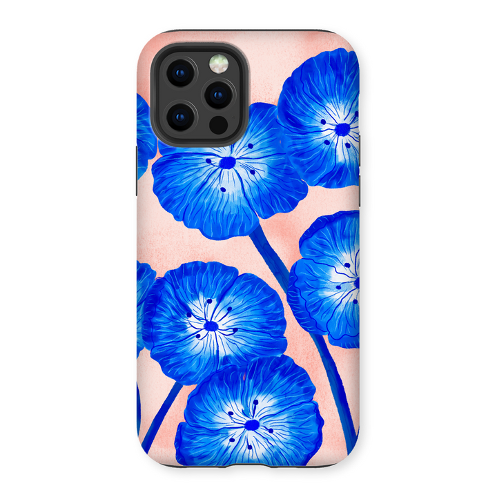 Indigo Blossoms in Coral Pink