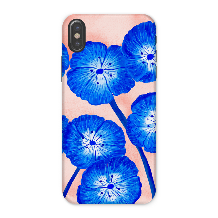 Indigo Blossoms in Coral Pink