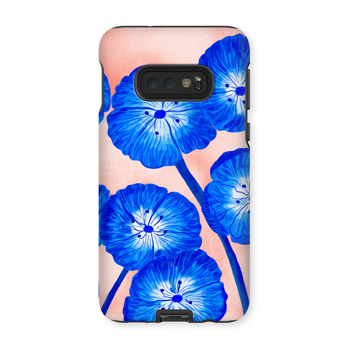 Indigo Blossoms in Coral Pink