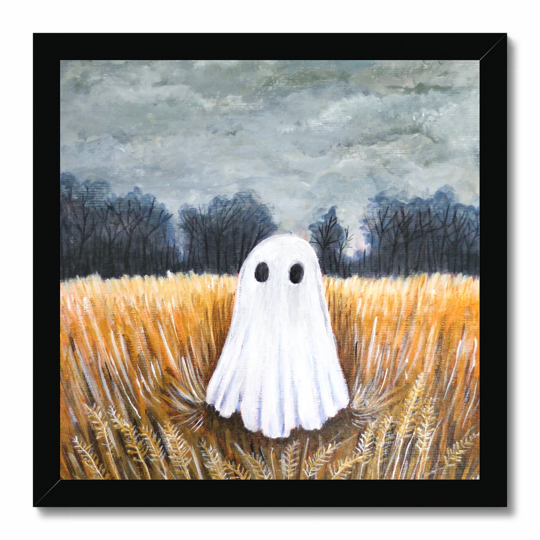 Moody Vintage Ghost In Fall Field