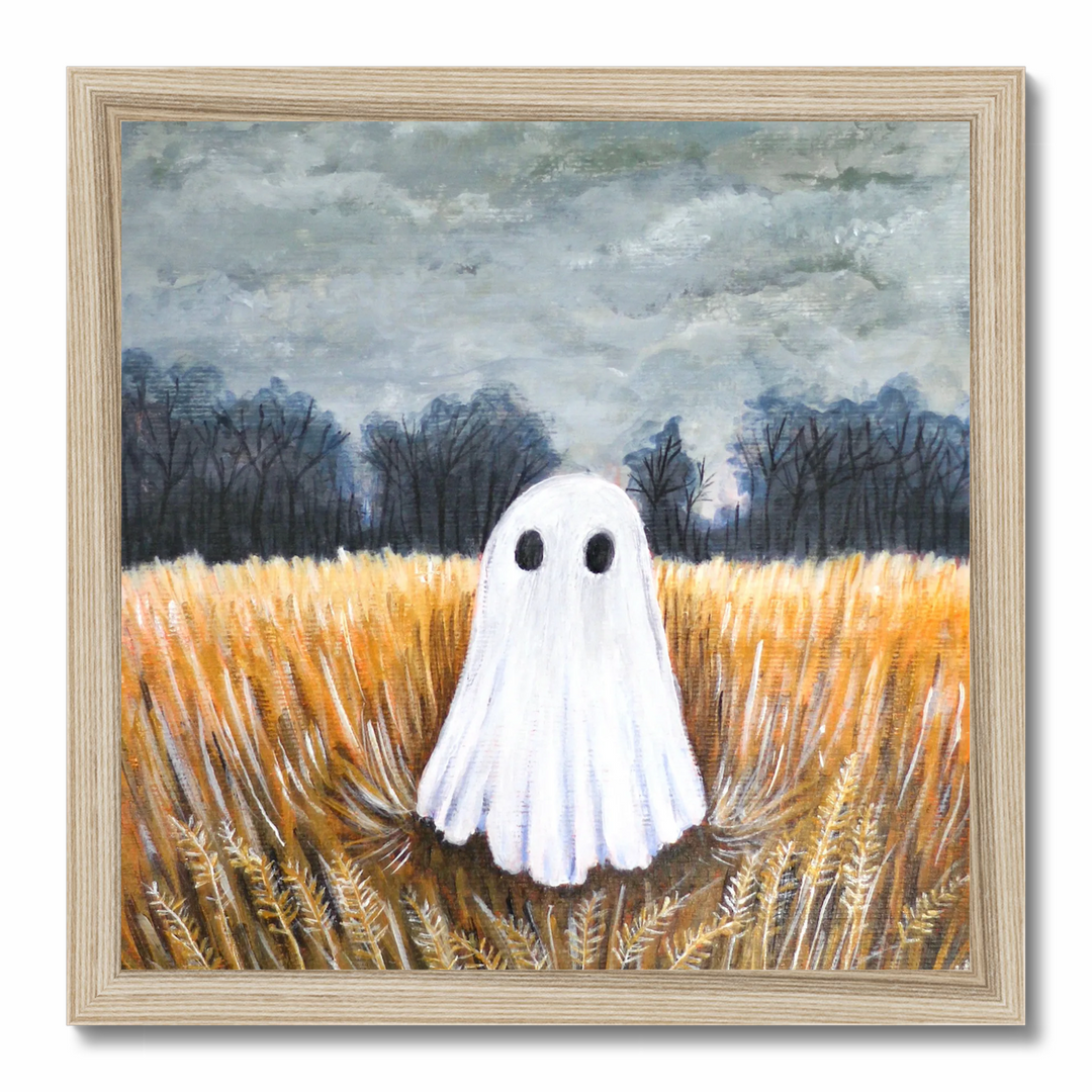 Moody Vintage Ghost In Fall Field