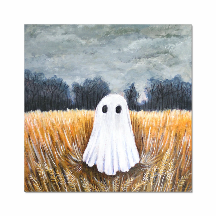 Moody Vintage Ghost In Fall Field