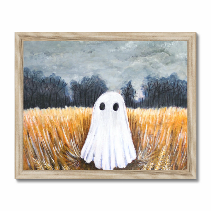 Moody Vintage Ghost In Fall Field