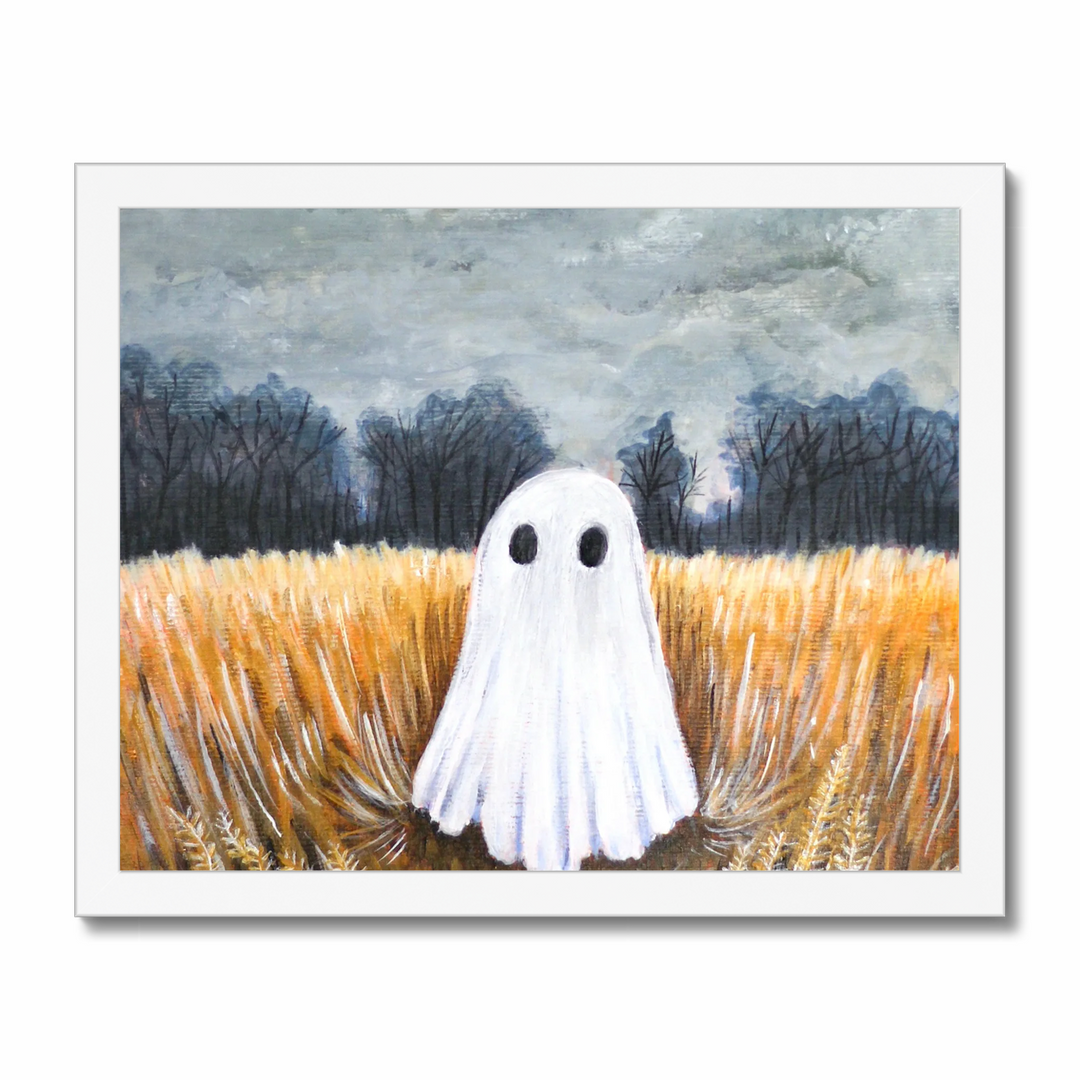 Moody Vintage Ghost In Fall Field