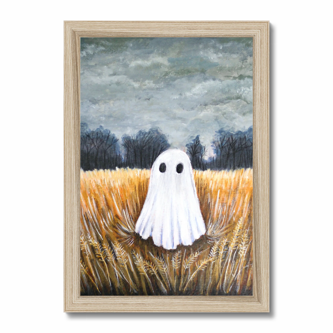 Moody Vintage Ghost In Fall Field