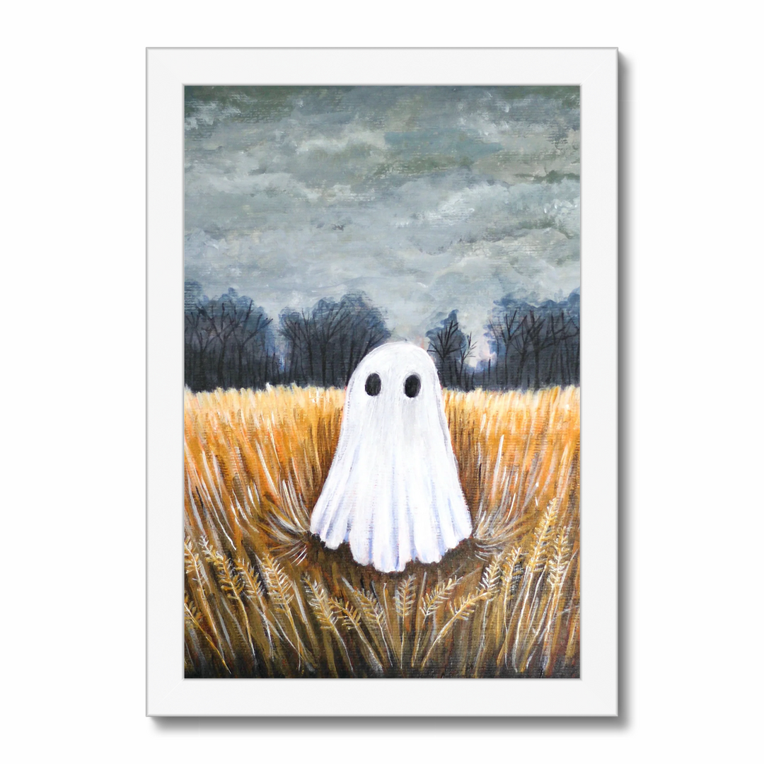 Moody Vintage Ghost In Fall Field