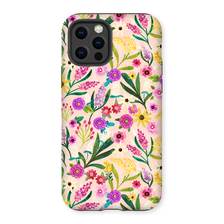 Peach Flowing Flowers Phone Case