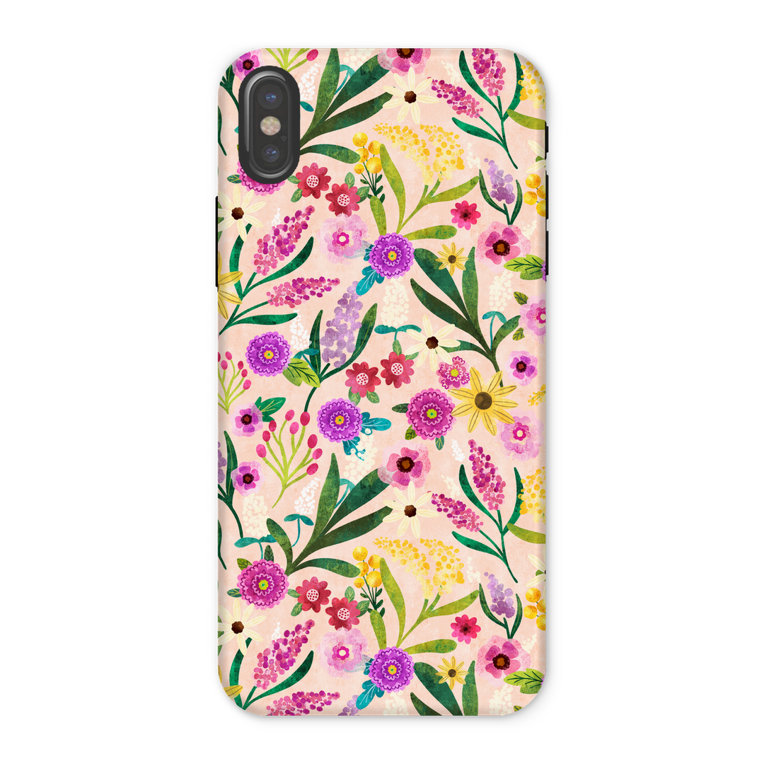 Peach Flowing Flowers Phone Case