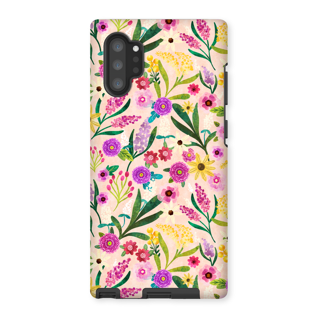 Peach Flowing Flowers Phone Case