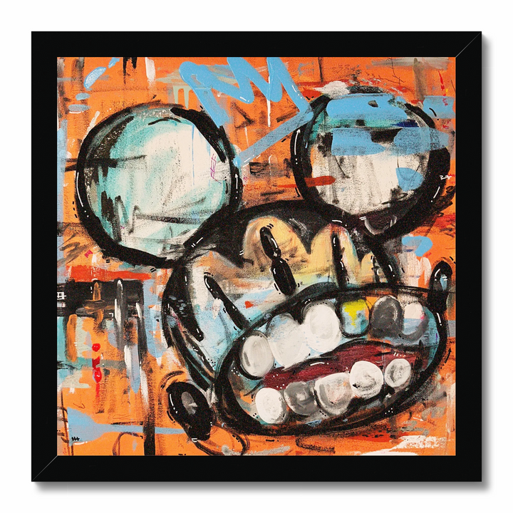 Smiling Ratsquiat Blue Crown - PRINT