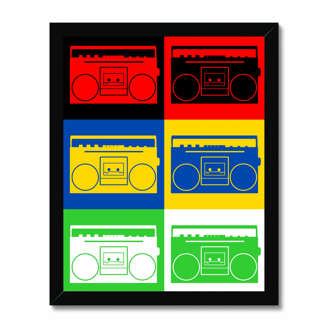 BOOM BOX SILHOUETTES – Classic Hip-Hop, Digital Art, Print Ready, High Resolution, Nostalgia Art, Nostalgic Series, Art