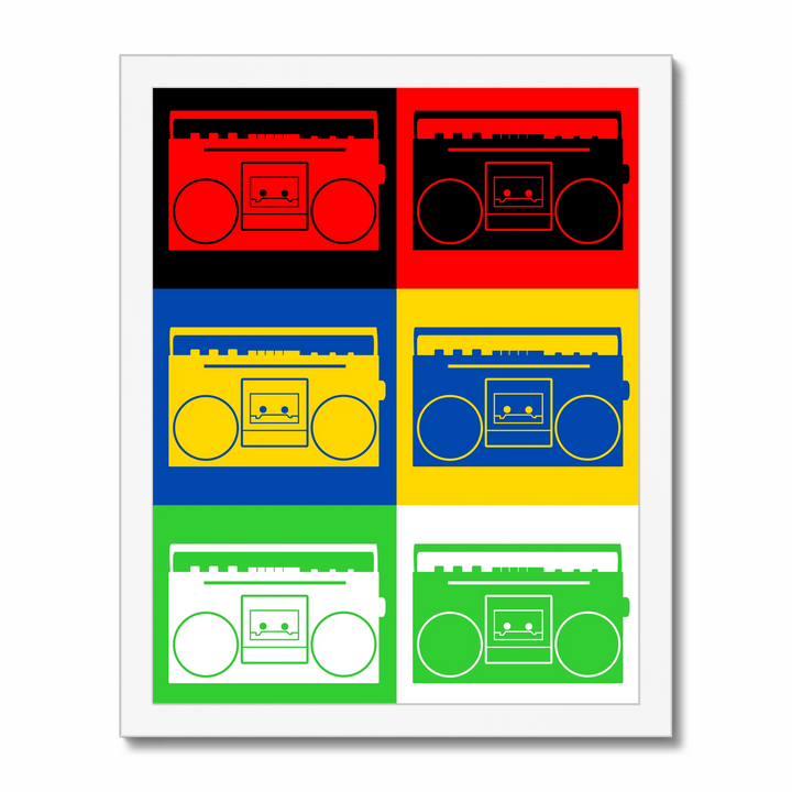 BOOM BOX SILHOUETTES – Classic Hip-Hop, Digital Art, Print Ready, High Resolution, Nostalgia Art, Nostalgic Series, Art