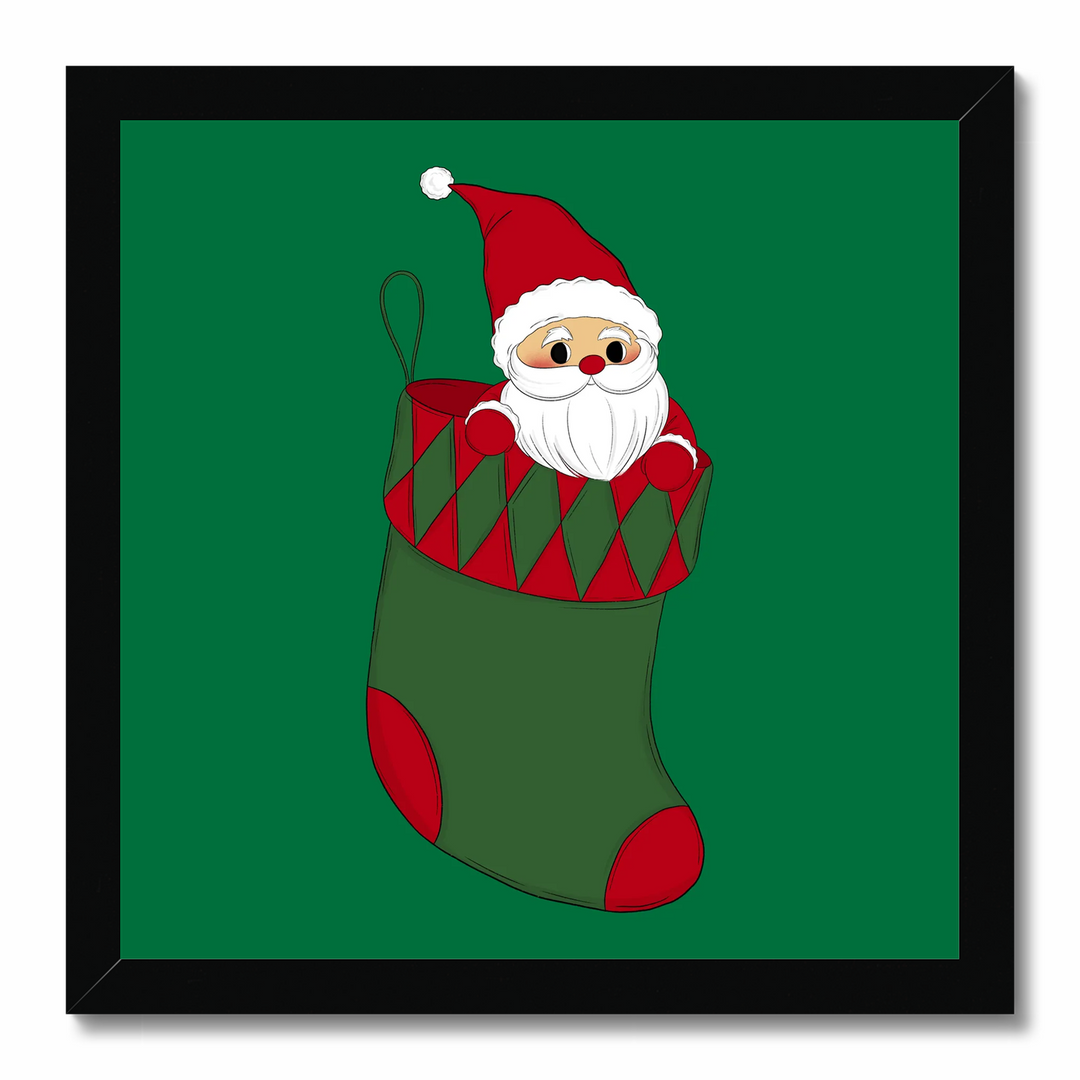 Santa Claus in Santa Sock