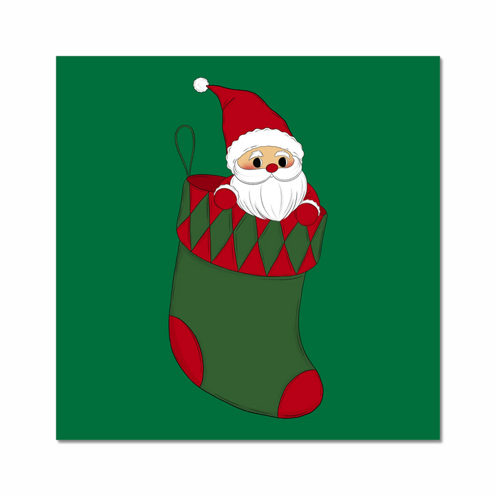 Santa Claus in Santa Sock