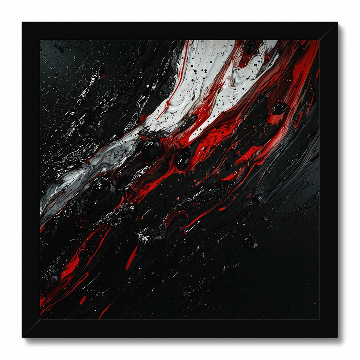 abstract white black red detailed quality painting surfaces liquid / dejco by domin