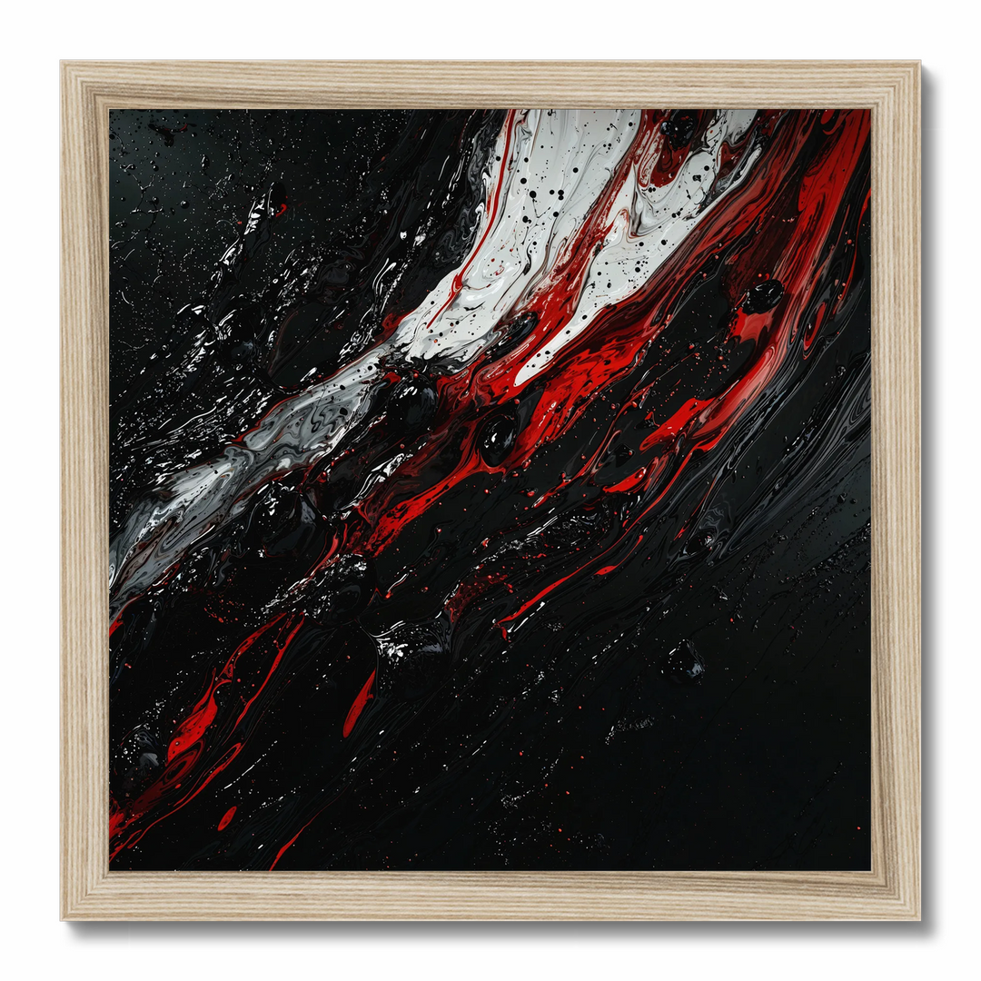 abstract white black red detailed quality painting surfaces liquid / dejco by domin