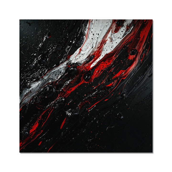 abstract white black red detailed quality painting surfaces liquid / dejco by domin