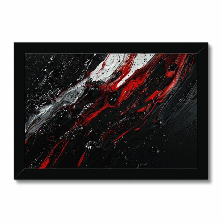 abstract white black red detailed quality painting surfaces liquid / dejco by domin