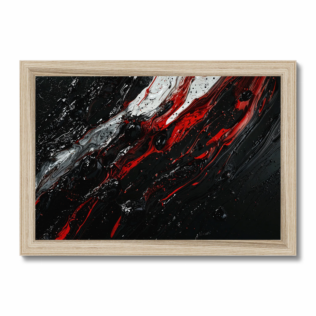 abstract white black red detailed quality painting surfaces liquid / dejco by domin