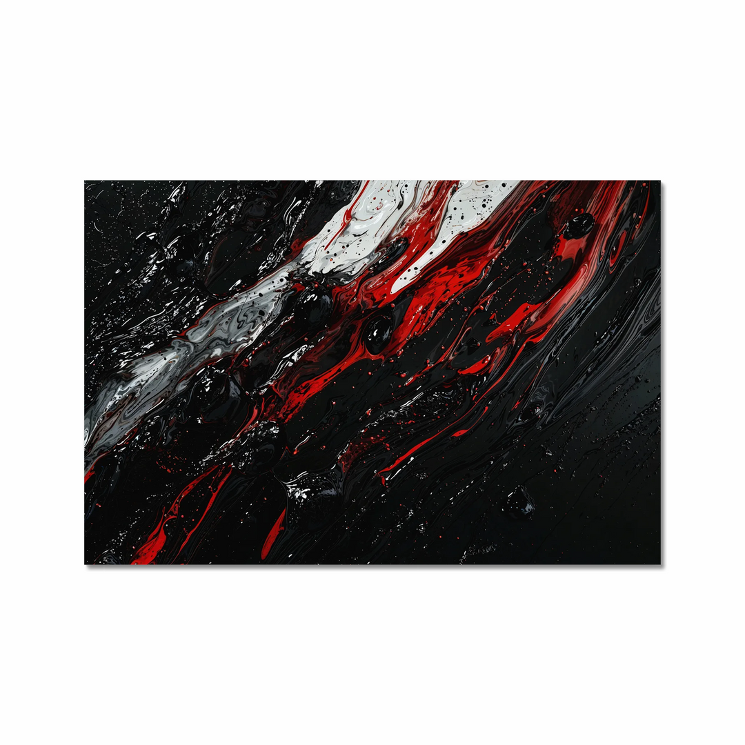 abstract white black red detailed quality painting surfaces liquid / dejco by domin