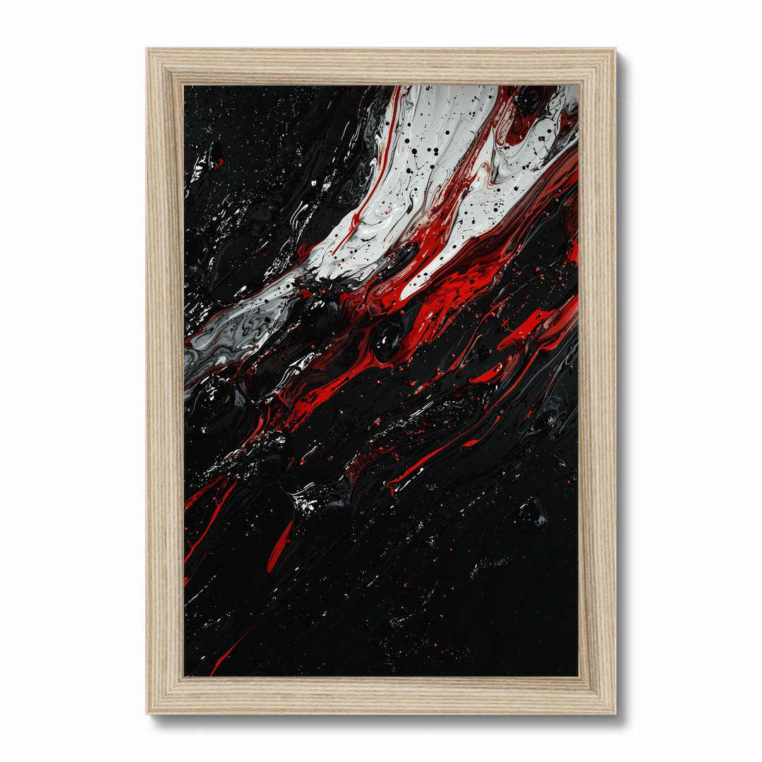 abstract white black red detailed quality painting surfaces liquid / dejco by domin