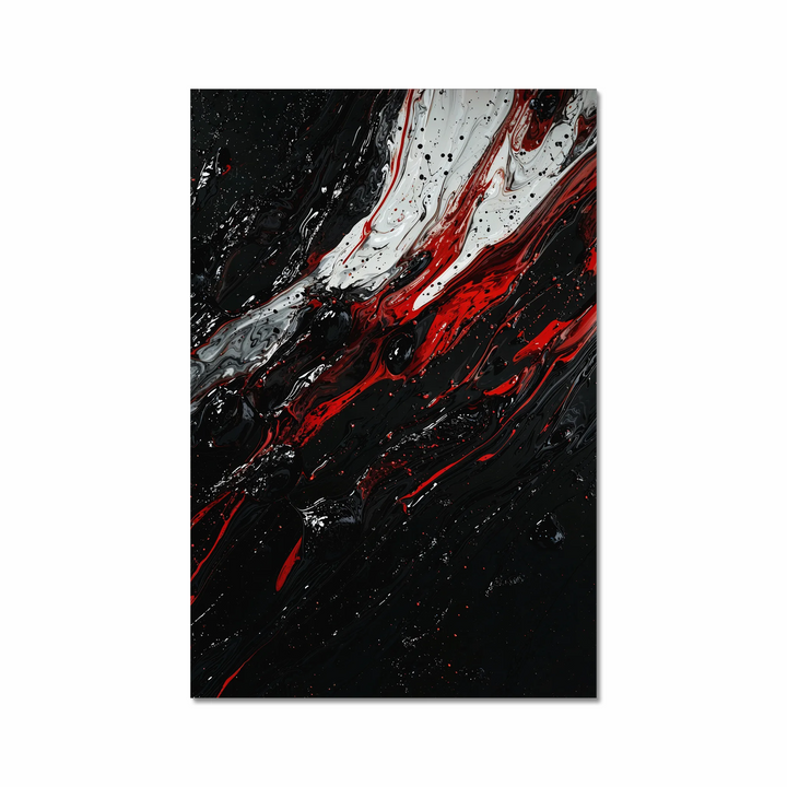 abstract white black red detailed quality painting surfaces liquid / dejco by domin