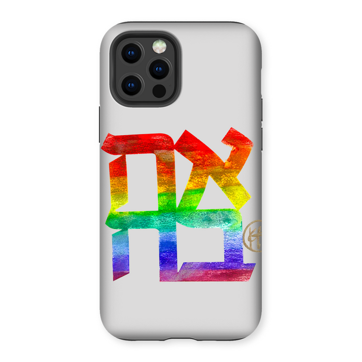 Ahava Hebrew Rainbow Love Art Phone Case