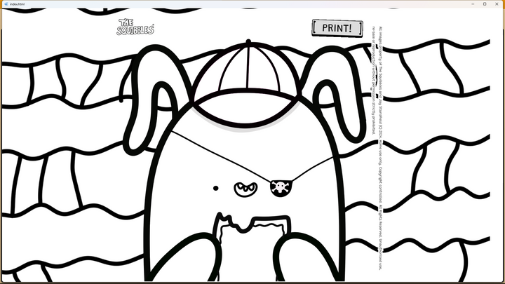 Print-A-Squiblet: Infinite Colouring Pages (Windows Desktop Version)