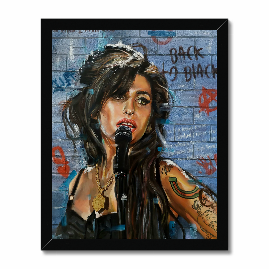 Singing Amy Winehouse pop-art painting